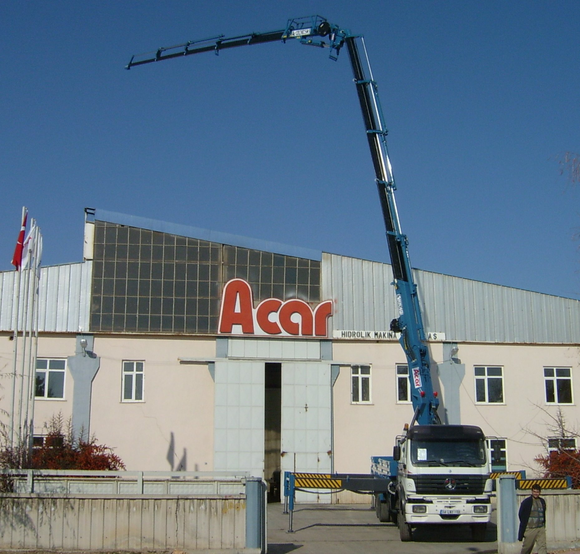 AC 150 TM-2KÇ 7+5 tipi araç üstü katlanır bomlu hidrolik mobil vinç